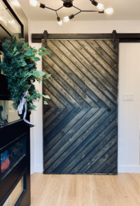 Custom Barn Door made by Catalyst Home Improvements Vernon’s Home Improvement Refresh Specialists
