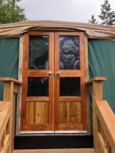 Refurbished existing doors on Yurt